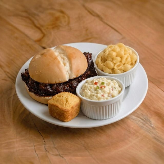 Burnt End Sandwich Meal.